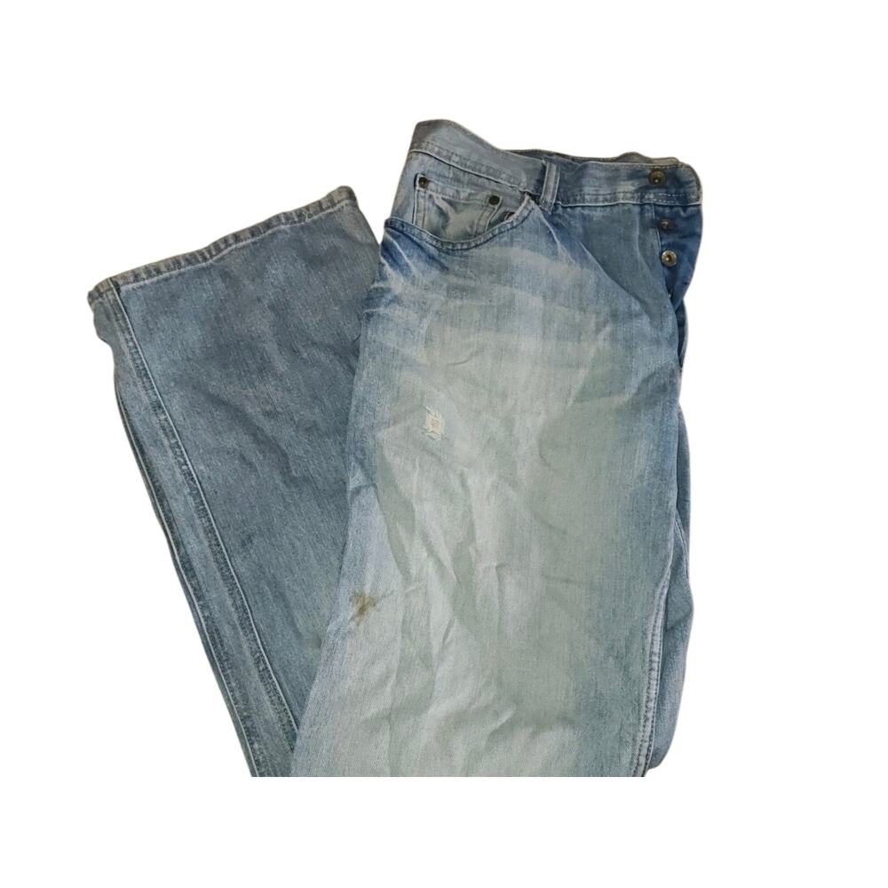 Old Navy Special Edition Mid Rise Boot-Cut jeans in a medium wash blue.